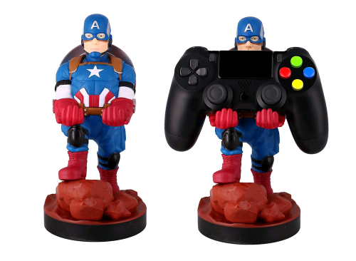 4SIDE CAPTAIN AMERICA CABLE GUY SUPPORTO GAME PAD E SMARTPHONE CON CAVO 2 MT PER RICARICARE DISPOSITIVI